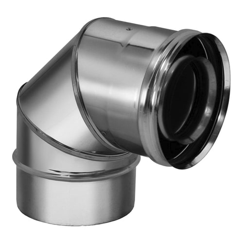 Коаксиальные отводы 90 градусов 350x450x0.5 мм AISI 444